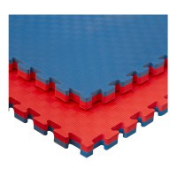 Puzzle Tatami Réversible Kinefis Bleu- Rouge (épaisseur 40 mm et texture cinq lignes)